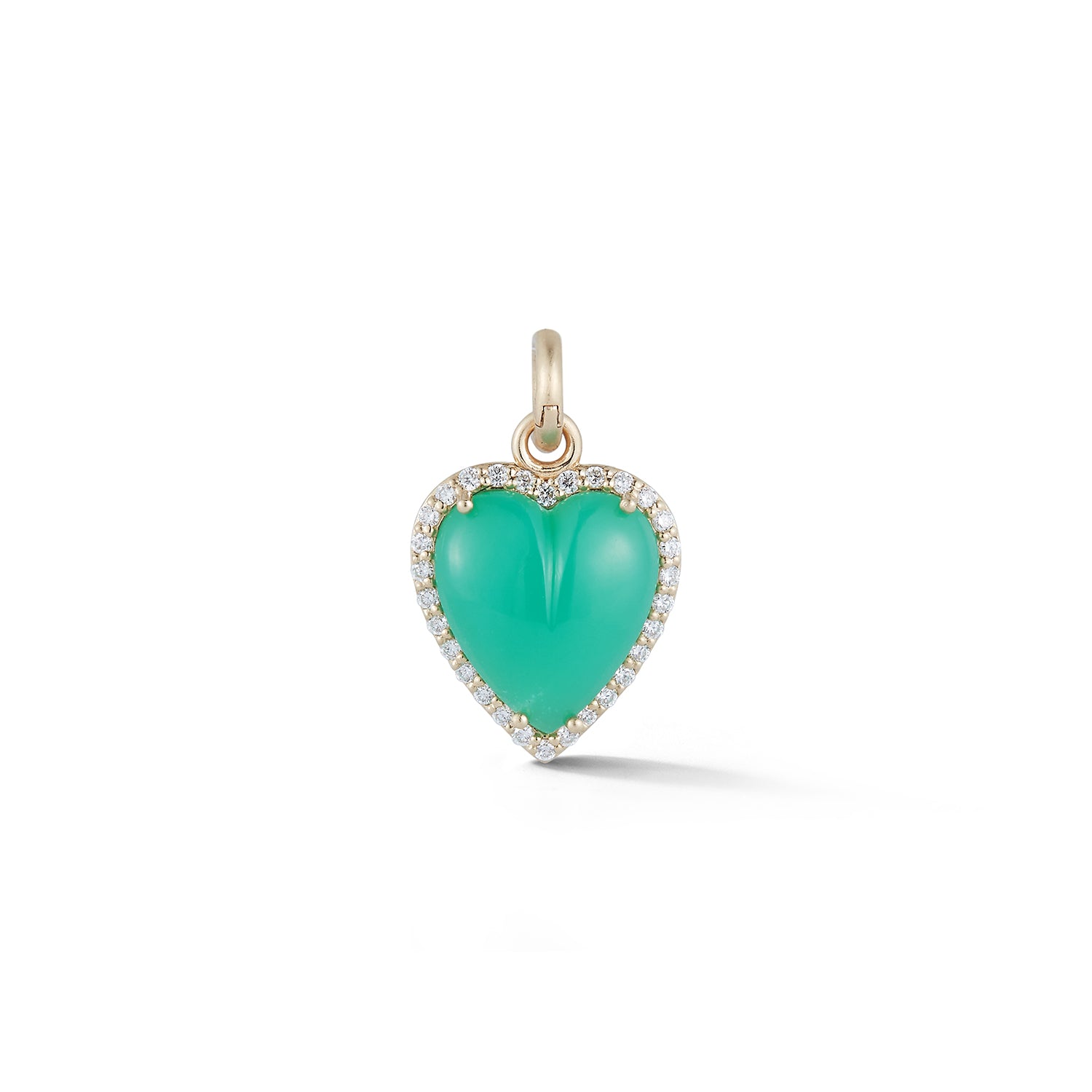 Vintage Large Turquoise and 14K Gold Heart Charm