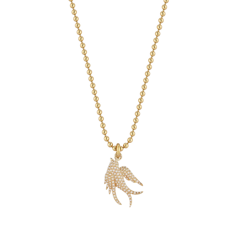 14K Gold Birdie & 18" Stanley Necklace