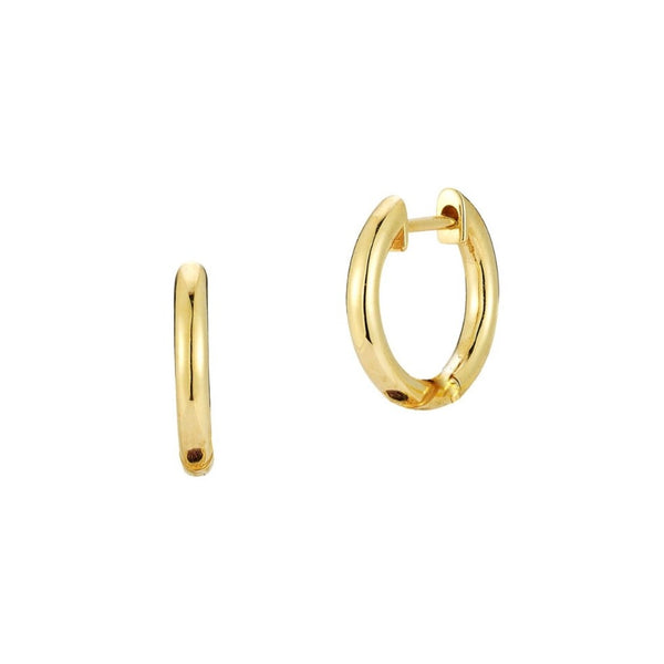 14K Gold Huggie Hoops