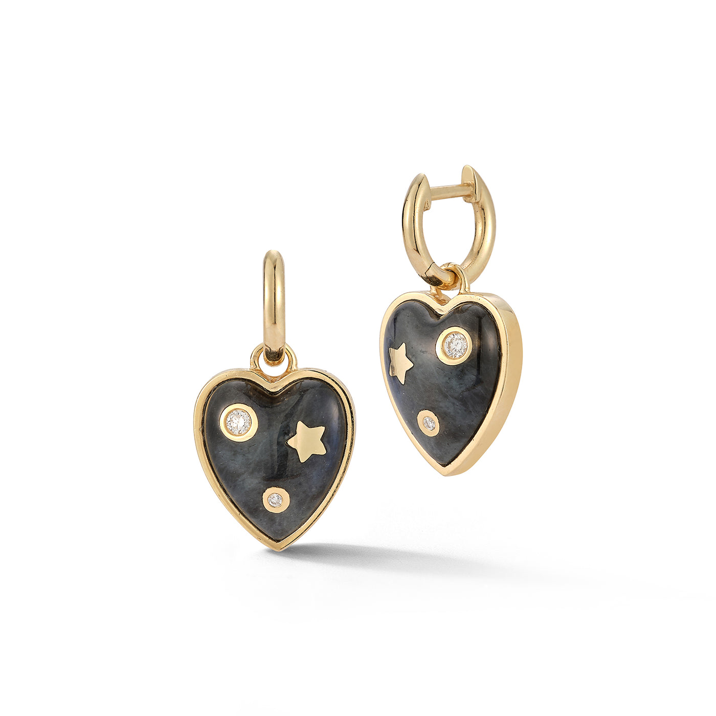 Birdie 2024 Chalcedony Hearts Earrings