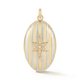 14K Yellow & White Gold Pearl & Diamond Lillian Locket