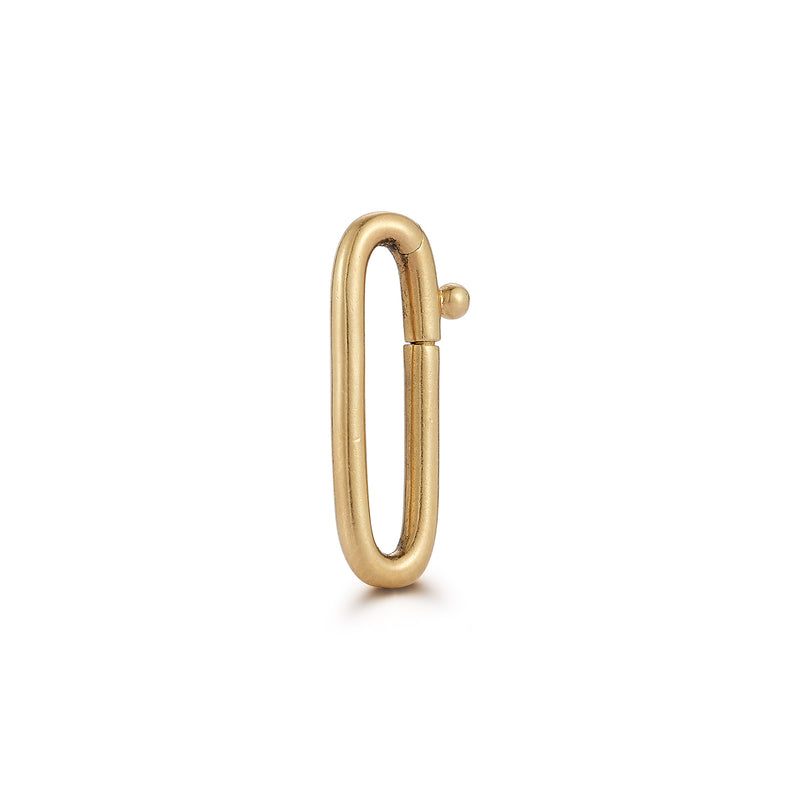 14K Gold Large Oval Clip Bail