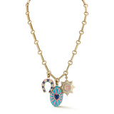 14k Gold Eleanor Hallie & Vale Ernie Multi-Charm Necklace