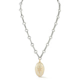 14K White & Yellow Gold Lilian Locket Ernie Necklace