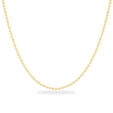 14K Gold 2.5mm Beaded Ball Stanley Chain