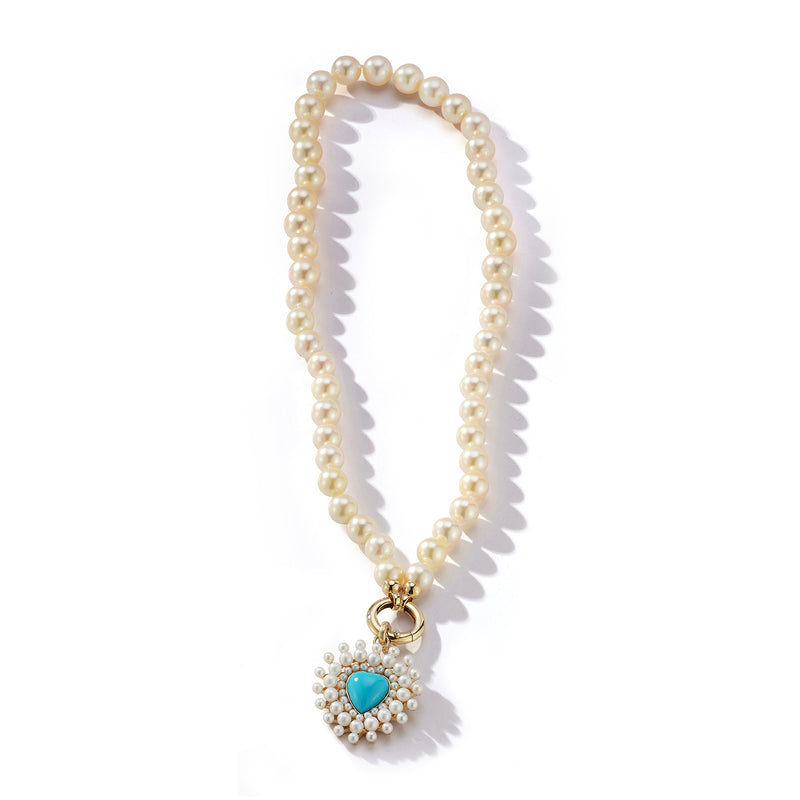 Cosmos Square Multi Charm Necklace - 18ct Gold Plated & Turquoise & Multicolor Zircon & Purple Beads Online Shopping - JW Pei