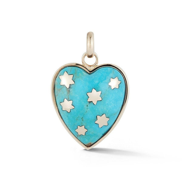 Turquoise on sale heart charm